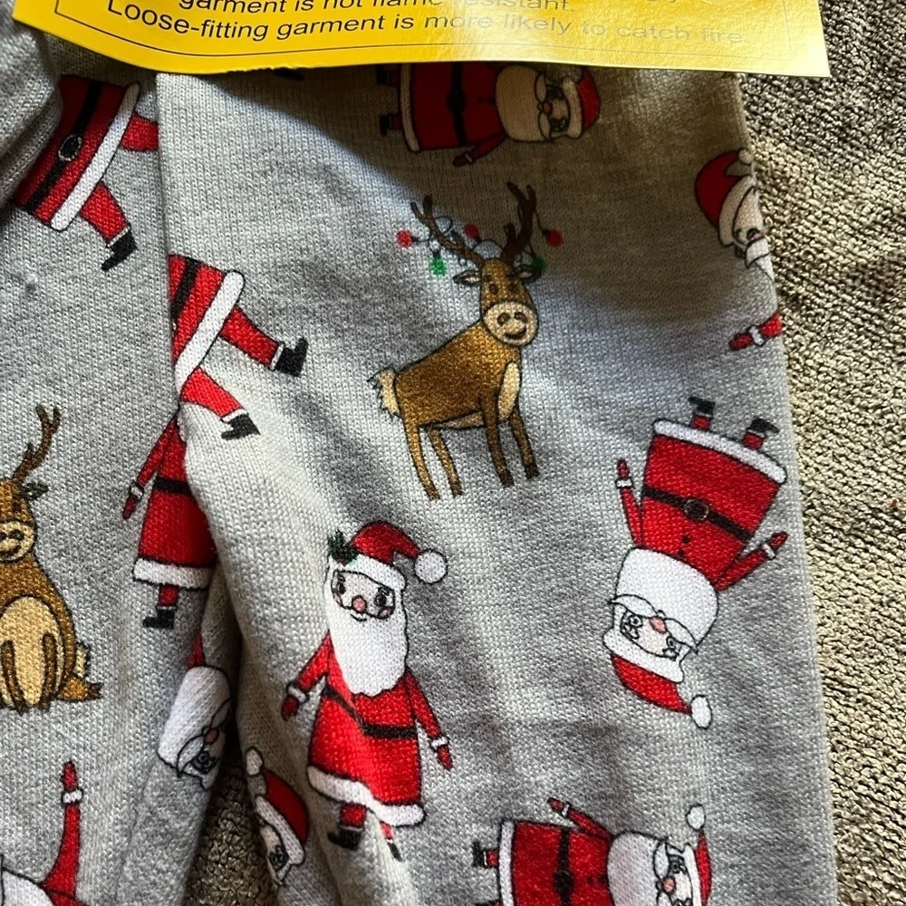 NWT Rae Dunn 2T Christmas Pajamas Set with Santa and Reindeers